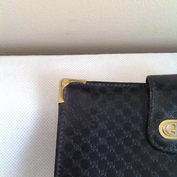 Fabulous Vintage Gucci GG Leather Monogram Clutch Wallet - Picture 2 of 12